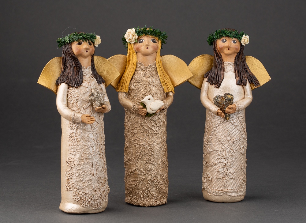 Three Angel figurines by Creations by Elizabeth