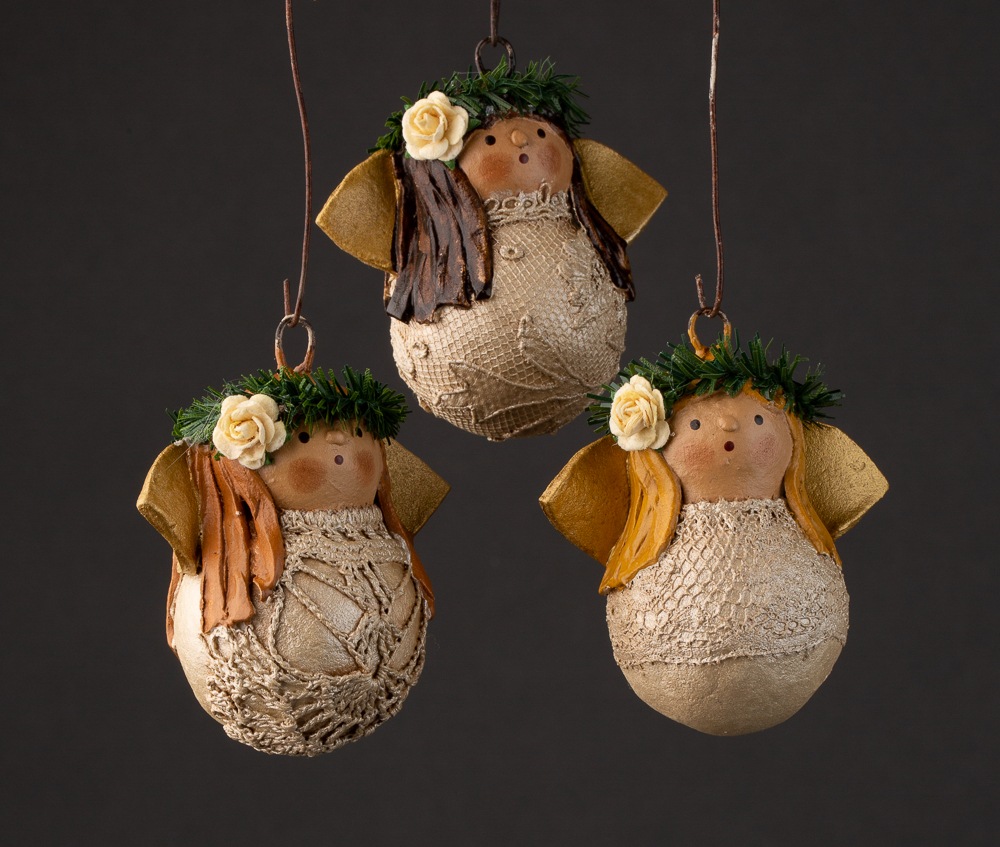 Three Handmade Ornaments for Christmas Decoration